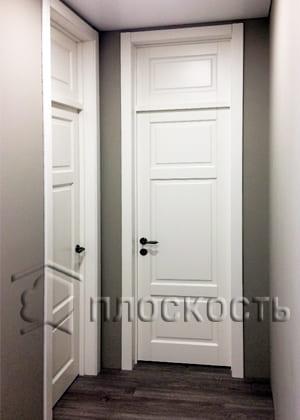 Установка белых дубовых межкомнатных дверей в Купчино СПб