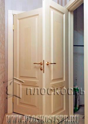 Установка дверей производства BLUM Idustry из массива бука на Удельной СПб